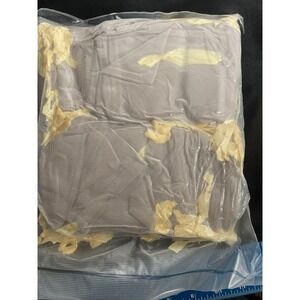 Woanger 50 Pcs Thanksgiving Gray Fabric Napkin Set Gold Script Holiday YX2374